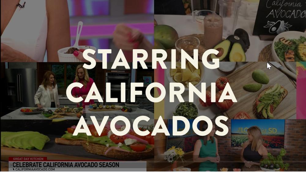 Local spokespersons speak about CA avocados on TV