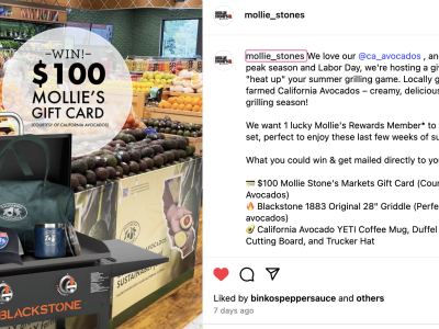 Mollie Stone's CA avocado giveaway