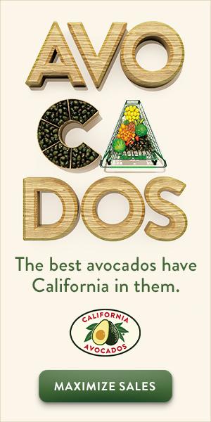 This rectangle ad features a clickable “Maximize Sales” button that takes readers to an infographic demonstrating how California avocados provide an average +7% volume sales lift.