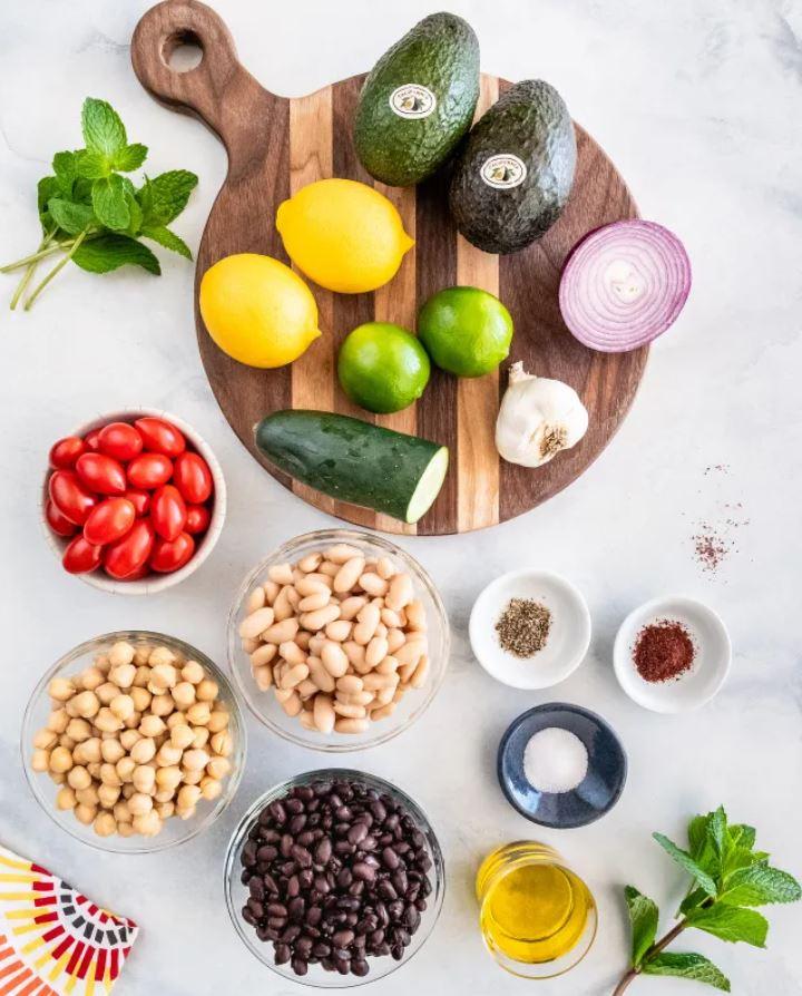 Adam Merrin and Ryan Alvarez, of Husbands That Cook, crafted a Spring Charcuterie Board with California Avocado Three-Bean Salad dressed with fresh herbs and a tangy lemon-lime vinaigrette.