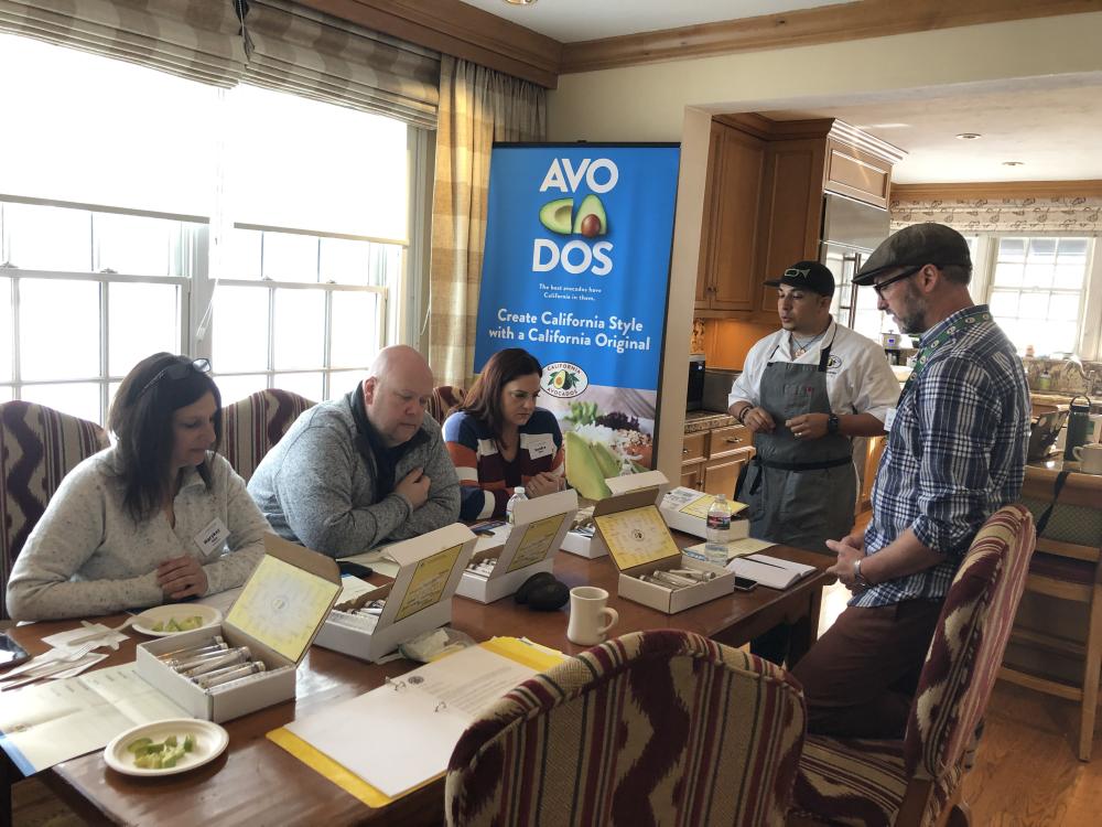 Members of the Pizza Factory team sampled a variety of California avocado menu concepts and explored a variety of spice pairings with the fruit.