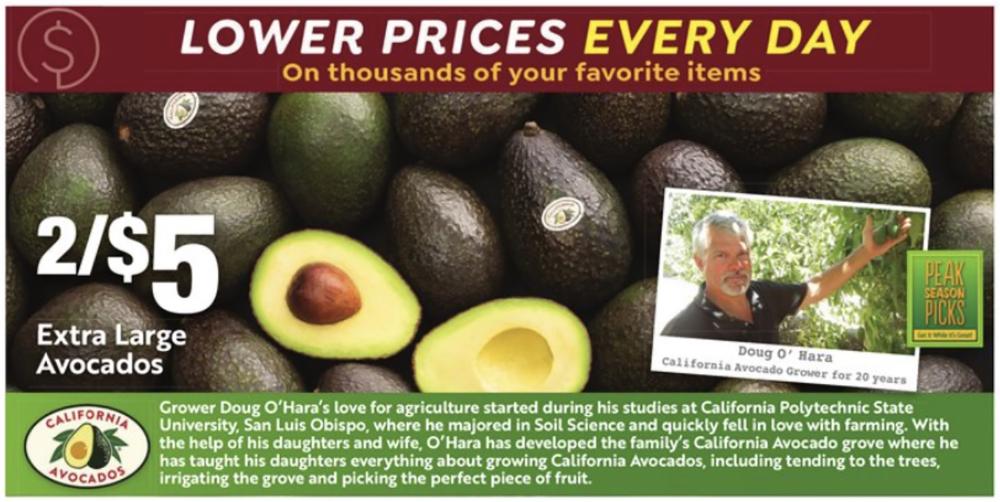 Save Mart showcased California avocado grower Doug O’Hara as part of its CA GROWN promotion.