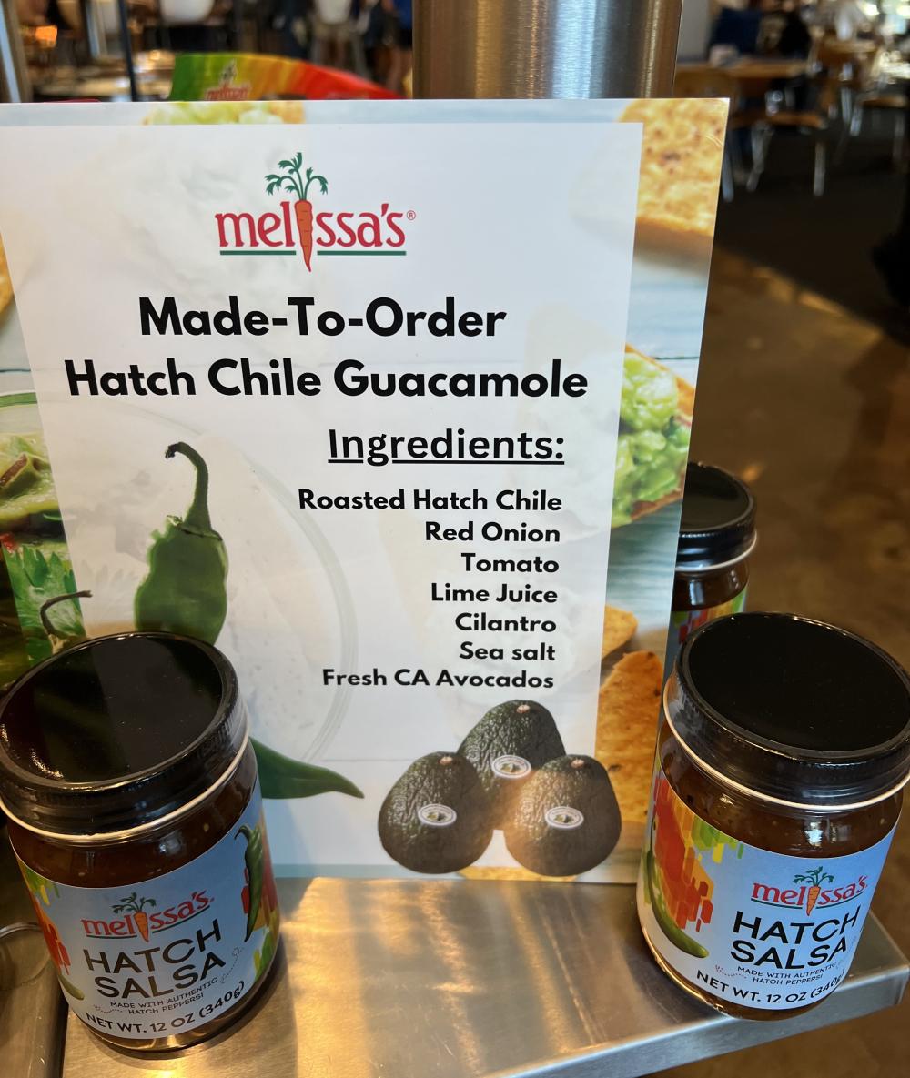 Hatch Chile menu with CA avocados