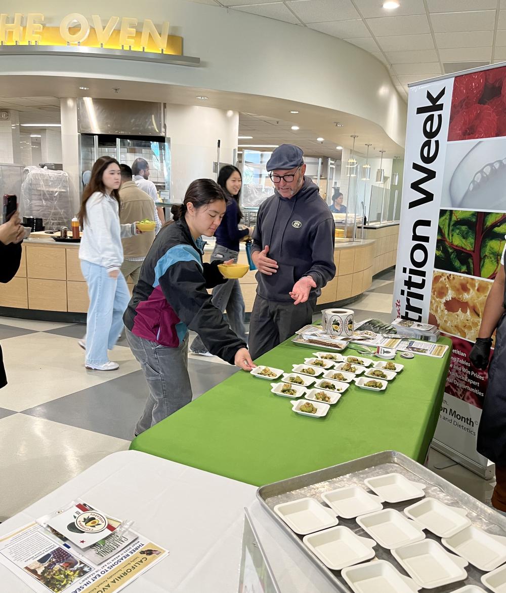 Students returned to the table for seconds of the Mayak Avocado and Crispy Rice Salad. 