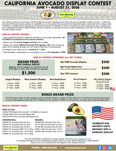 Four Seasons CA avocado display contest
