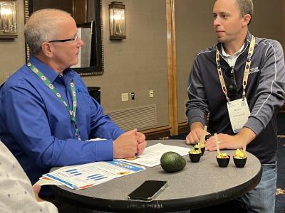 CAC Vice President of Marketing Terry Splane discusses the benefits of California avocados on SPB Hospitality menus at the IFPA Foodservice Conference.