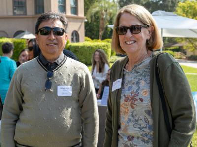 John Fujii, of Gelson’s Markets, with Jan DeLyser, CAC vice president marketing.