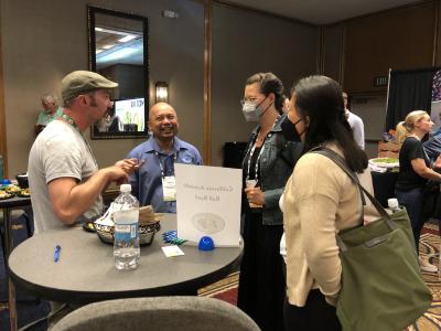 The Vesta foodservice team discusses California avocados with Alexei Rudolf, CAC foodservice team member, and Dave Cruz, CAC business development director.