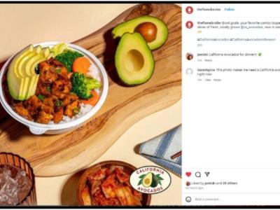 Flame Broiler May 8 post featuring locally grown California avocados on the menu.