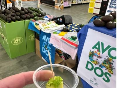 Shoppers sampled fresh California avocados in the store and had the opportunity to speak with local growers about their sustainable farming practices.