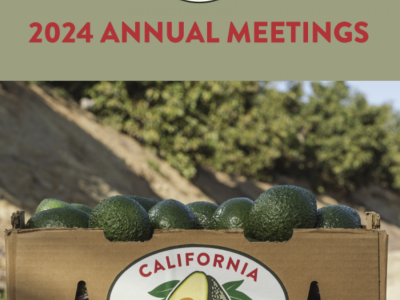 The California Avocado Commission will host its 2024 Annual Meetings over a series of three days — April 15 – April 17 to share the latest updates with industry members and solicit their feedback. 