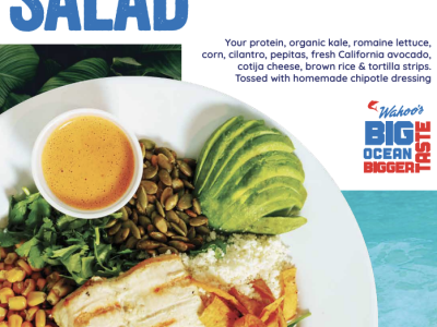 Wahoo’s Fish Tacos units showcased California avocados in point-of-purchase signage. 